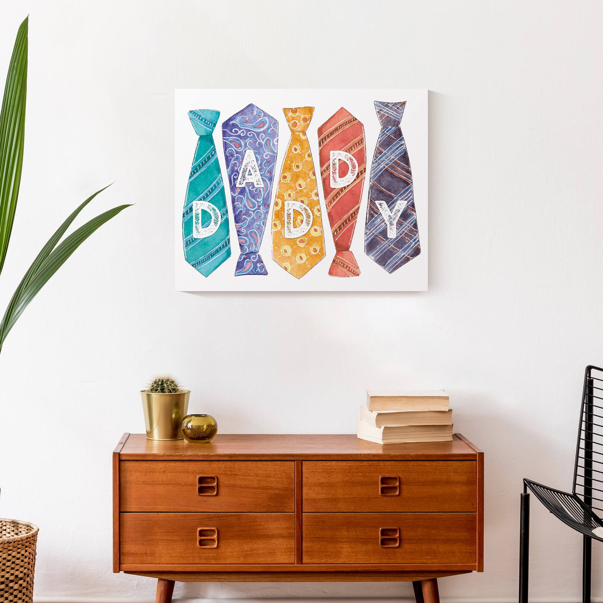 Daddy Ties Canvas Wall Art